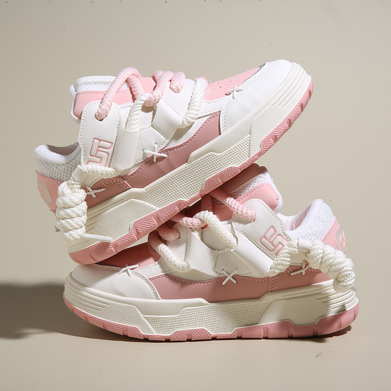 2025 New Xiaobai Spring and Autumn Women's Sports Height Increasing Multi functional Leisure Thick soled Designer Fashion Board Shoes