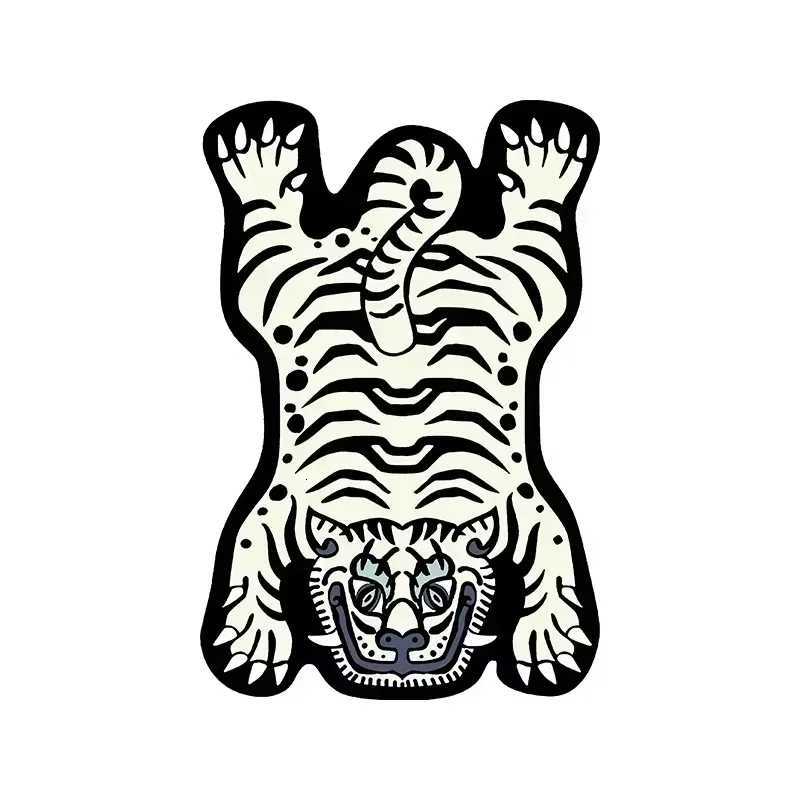 VIKAMA Domineering Tiger Carpet Personty Shaped Doormat Rug For Bedroom Living Room Floor Mat Machine Washable Home Decoratio Y251110
