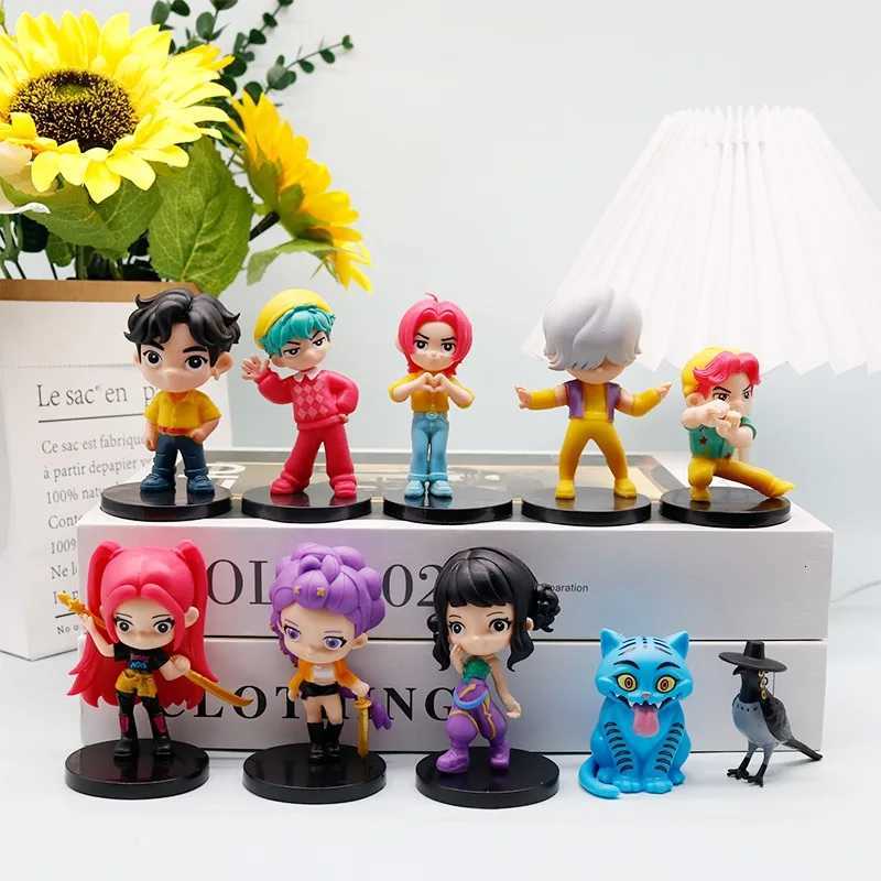 10pcs Anime Demon Hunters Figure Kpop Model Toy Cartoon Home Decoration Desk Decoration Collection Figures Toy For Kid Gifts Z251110