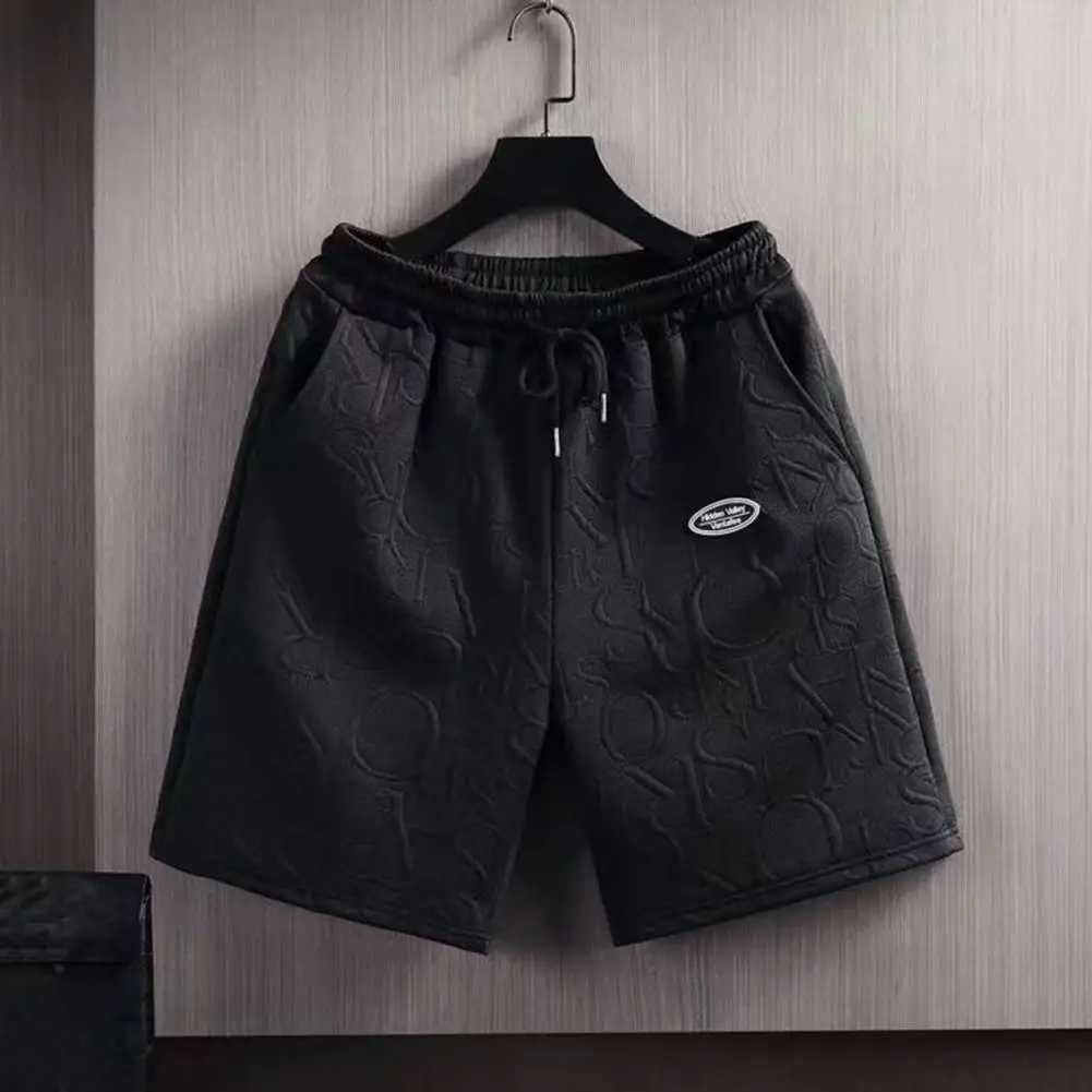 Mens beach shorts mens summer drawstring shorts with elastic waist side pockets suitable for casual home gym beach knee pants X250410