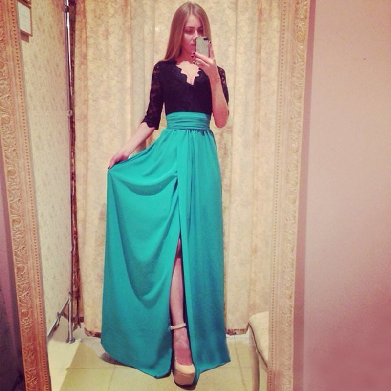 Autumn/Winter 2025 New Fashion Sexy Bandage Splice with Middle Sleeve Mark West Side Split Dress