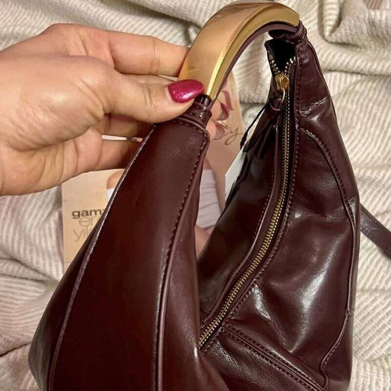 Small Vintage Half Moon Bags For Women Luxury Designer Handbags Purses 2025 New In PU Splicing Design Sequined Underarm Shoulder