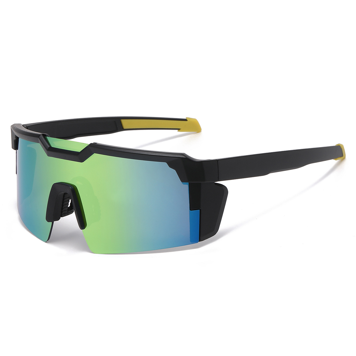 New Cross-Border Vibrant Cycling Sunglasses Windproof & UV-Protective Sunglasses European & American Outdoor Sports Coated Sunglasses