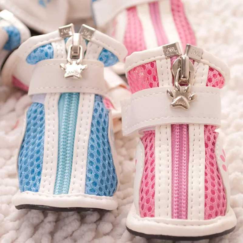 4-piece/set pet dog shoes breathable pet shoes mesh casual shoes anti slip shoes suitable for small dogs mini dog pet shoes socks T2504010