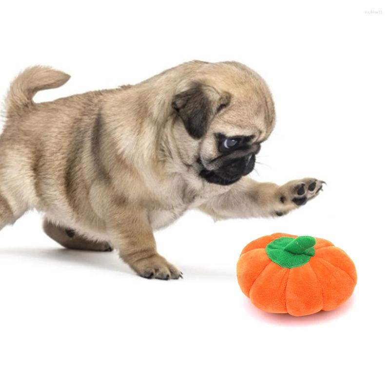 Update Animals Cartoon Dog Toys Stuffed Squeaking Pet Toy Cute Plush Puzzle For Dogs Cat Chew Squeaker Squeaky Pumpkin