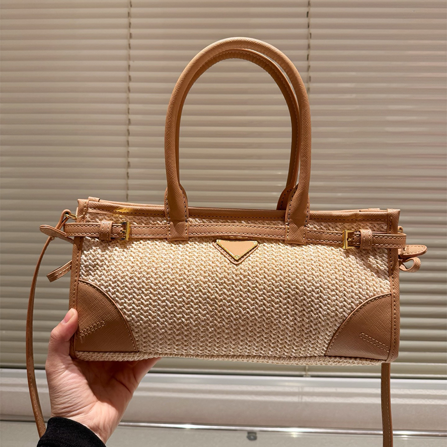 Designer Straw Bag Luxury Beach Bag Splicing Design Advanced Handbag Beach Women Bag Classic Tote Bag Fashion Shoulder Bag Shopping Bag 13 Style Option