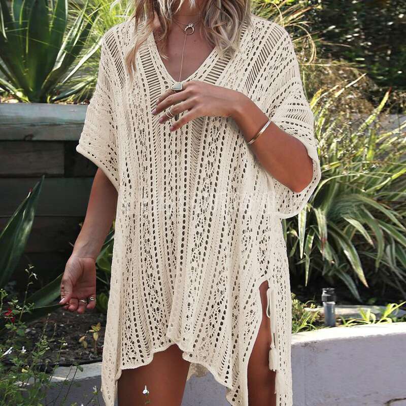 European and American hollowed out beach bikini anti glare popular vacation sun protection cover, 2025 temperament versatile new trendy clothing ins