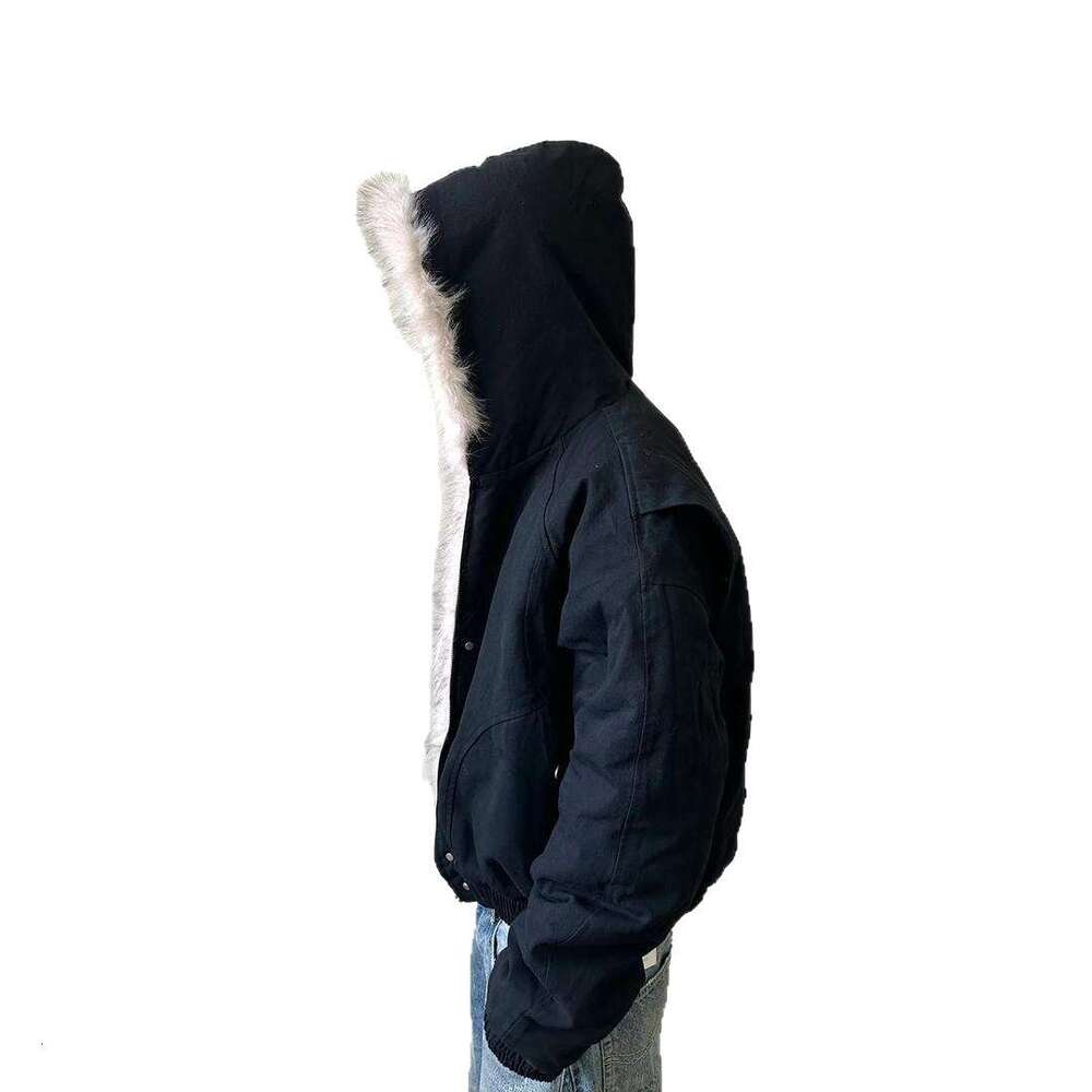 Men Winter Jackets Thicken Fur Warm Padded Jackets Hooded Parkas Coats Vintage Oversized Jackets for Male