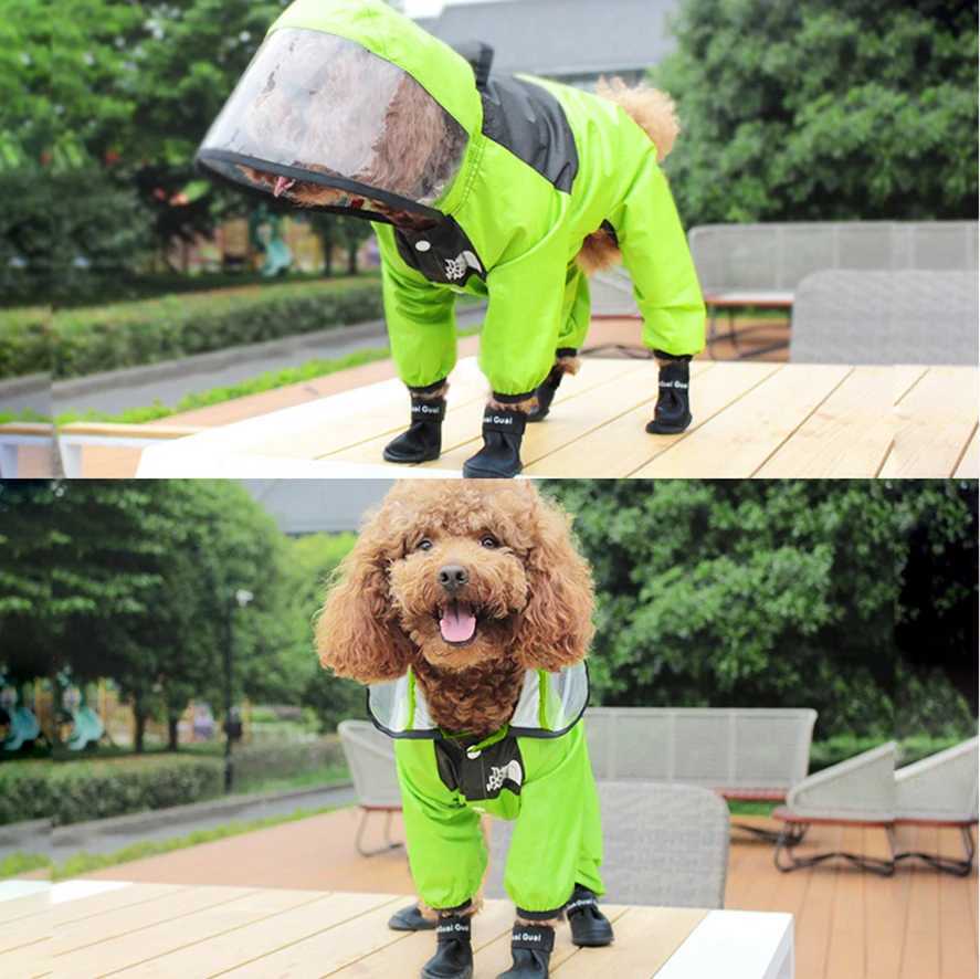 4 pieces/set of silicone anti slip boots for pet dogs waterproof dog shoes candy colored pet rain shoes basic boots for appearance T2504010