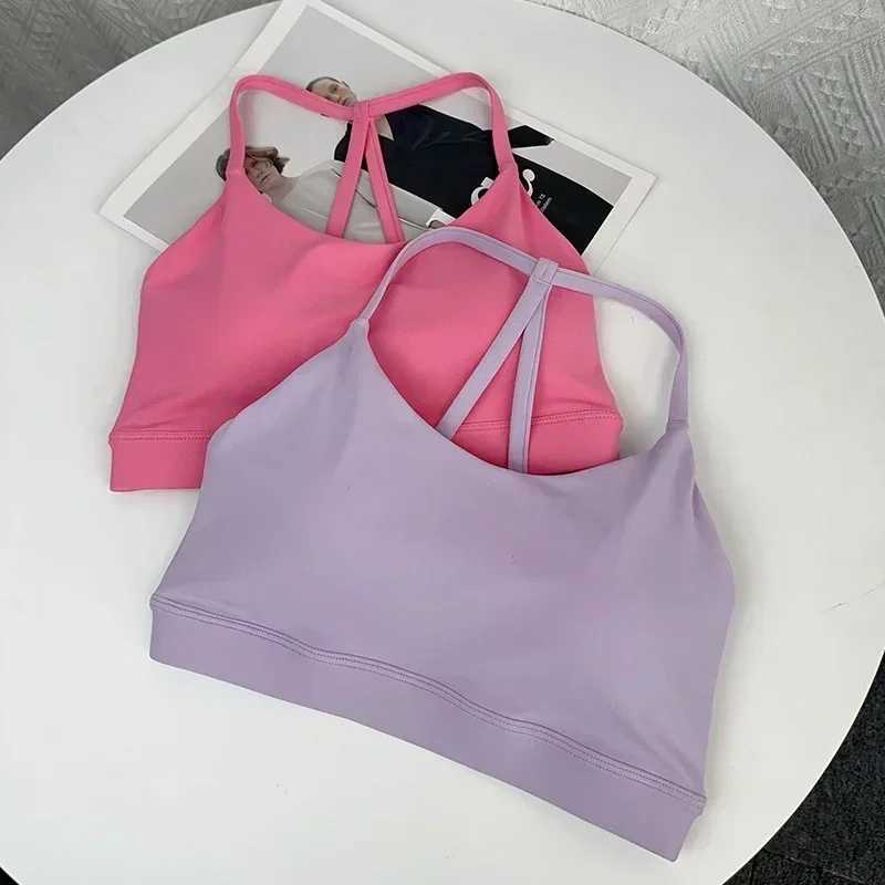 Womens fitness sports bra top sexy beauty back gym crop top shockproof fitness fast drying Pilates running yoga vest topXJ250410