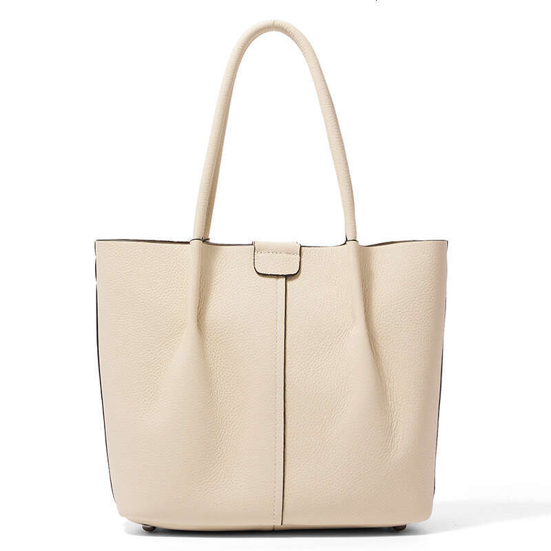 Luxury Bags Designer Top Cowhide Leather New Large Capacity Tote High-End Niche Women's Shoulder Bags Commuter Multifunctional Bucket Bag