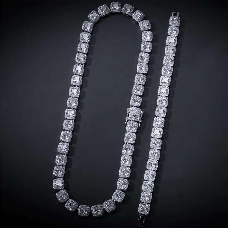 14k gold 3-6mm square GRA VVS Moissanite tennis bracelet can be used as a boutique jewelry chain gift for women and men, made in China