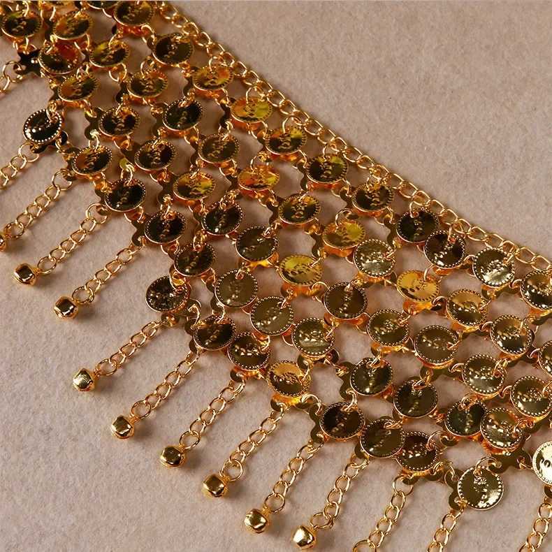 Belly Dance Accessories Beads Tassel Belly Dance Belt for Warm Belly Dance Hip Scarf X250410