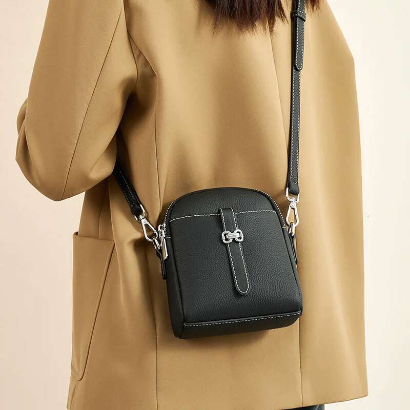Genuine Leather Women's Crossbody Shell Bag, Summer Popular 2024 Small Shoulder Handbag Female High-End Messenger Purses