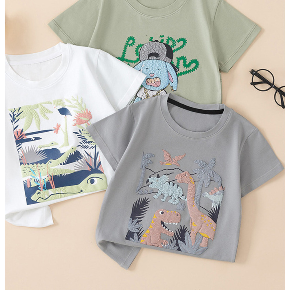 Ddmyshoesvip Boys Pure Cotton Short Sleeved T Shirt Summer New Korean Version Clothing Cartoon Printed Children S Baby Top