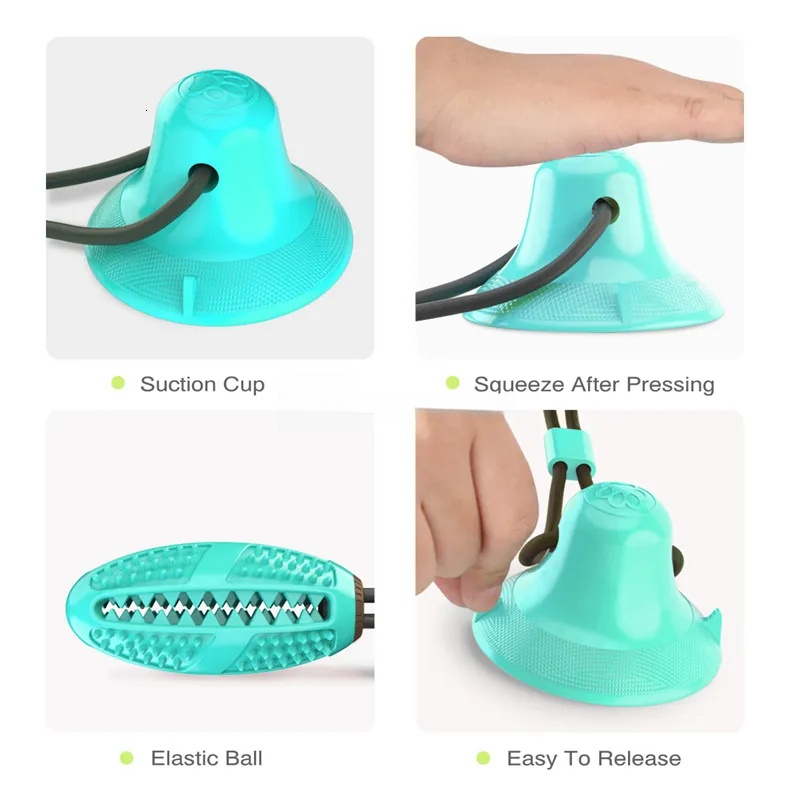 2025 New Dog Toys For Aggressive Chewers Large Breed Suction Cup Pet Toy Dogs Tug Interactive Doggy Plaything Indestructible Pup Puzzle Baub
