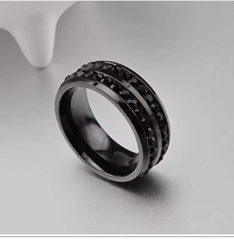 Stainless Steel Mosanite Titanium Steel Diamond Ring