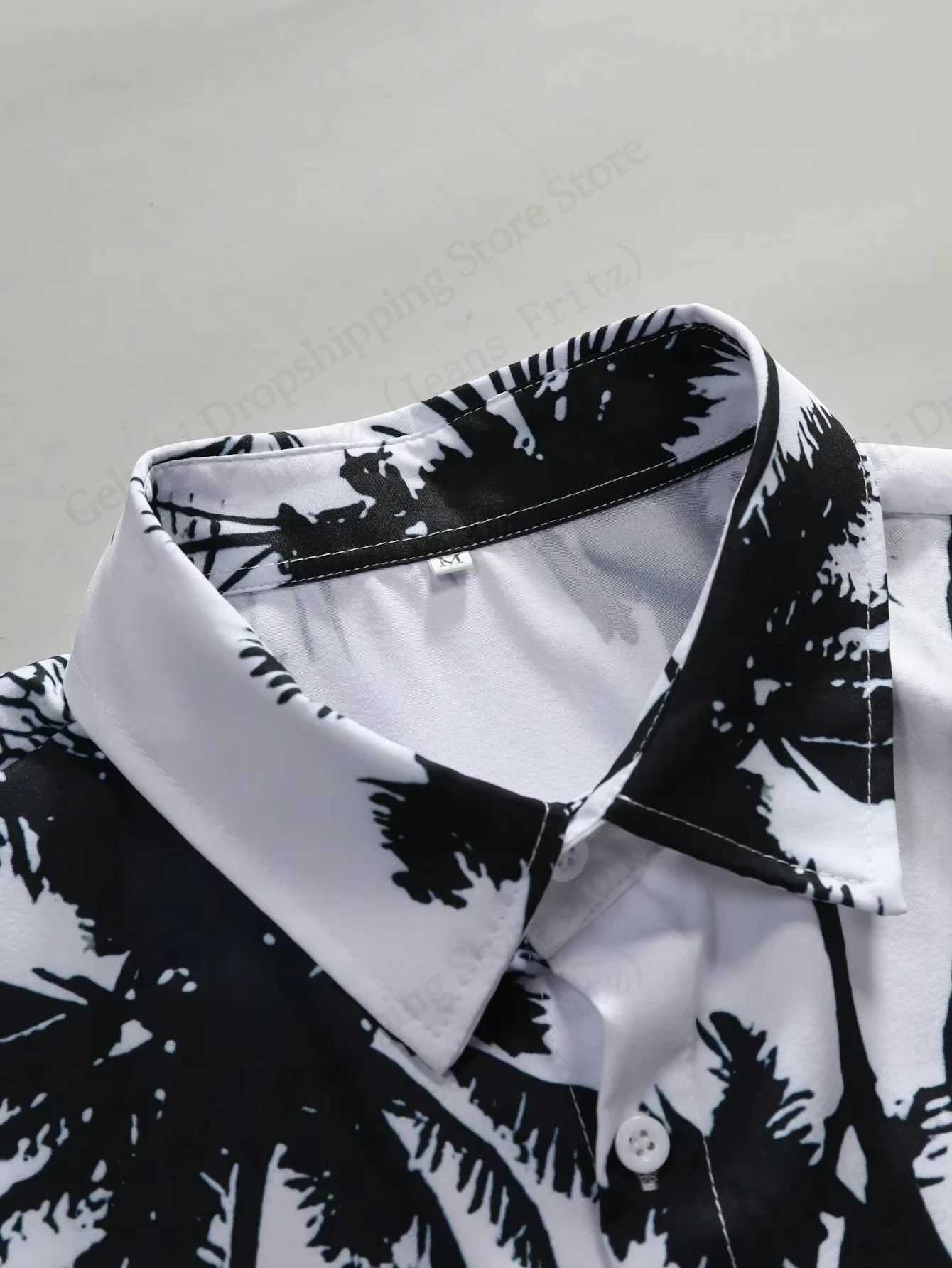 Summer Hawaiian shirt animal palm tree 3D printed shirt mens fashionable beach shirt casual short sleeved shirt X250410