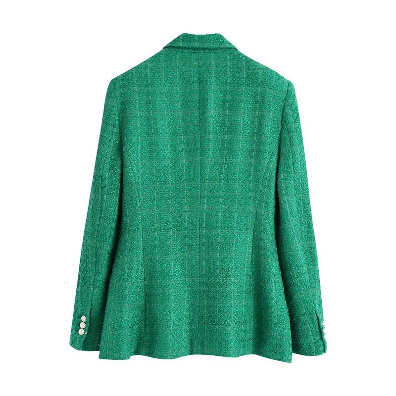 Womens' Clothes Autumn New Clothing Fashion Texture Double-Breasted Loose Suit Jacket E5