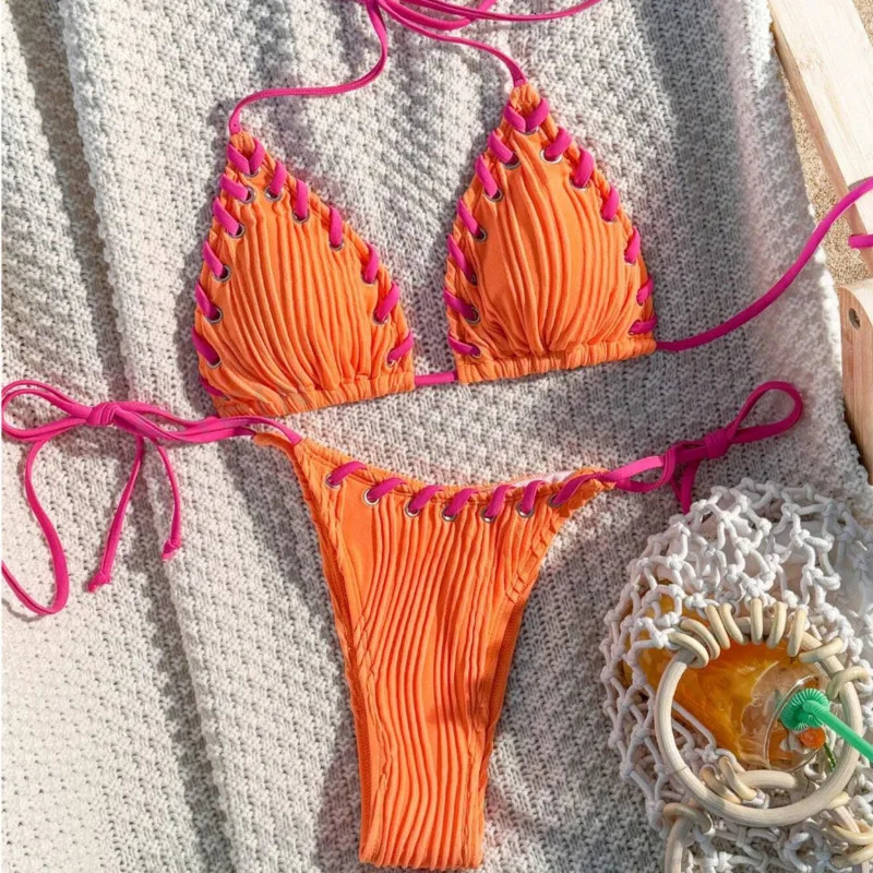 Sexy Bikinis 2025 Womens Swimwear Female Swimsuit For Swimming Wear Bathing Suits Brazilian Bikini Set Beachwear Pool Bather 250409