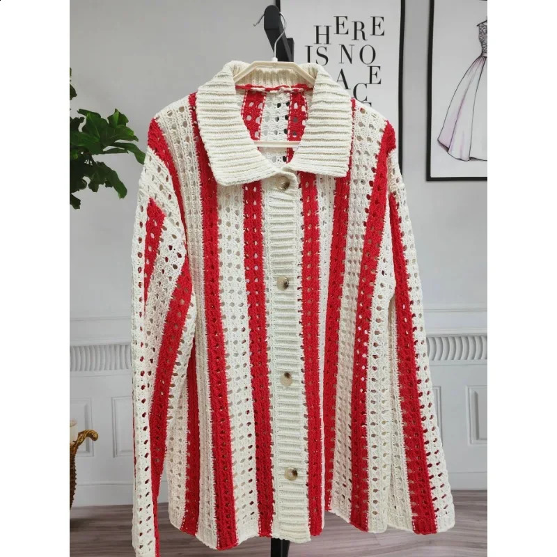 Sweater Mens Coat All-Matching Short Sleeve Y2K Patchwork Knitting Sweaters Tops Summer Cardigan Lapel Sweater Shirt 250407