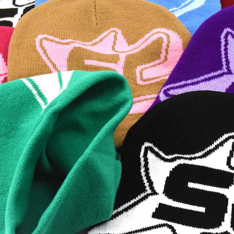 New Beanie Wool Cap Y2K Women Men Winter Autumn Warm Knitted Bonnet Cap Soft Wool Skullies Beanies SC Printing Caps Boys GiftsXJ251110