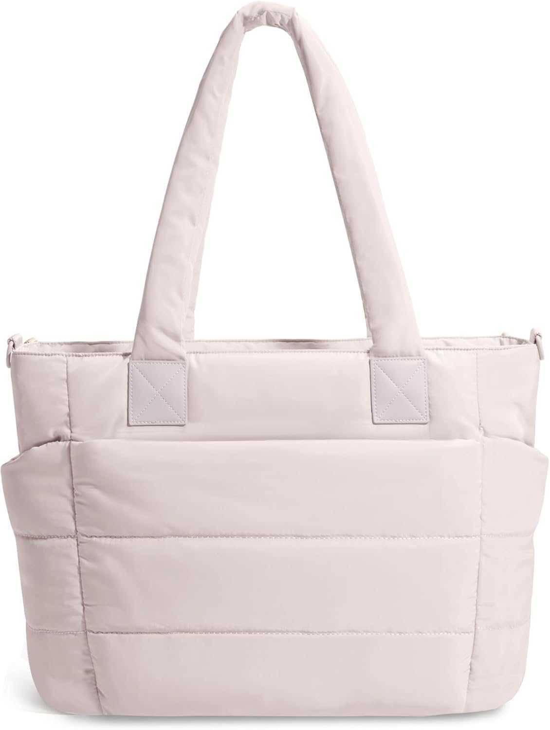 Womens Tote Bag Puffer Large Quilted Nurse with Zipper Suitable for Work and Travel