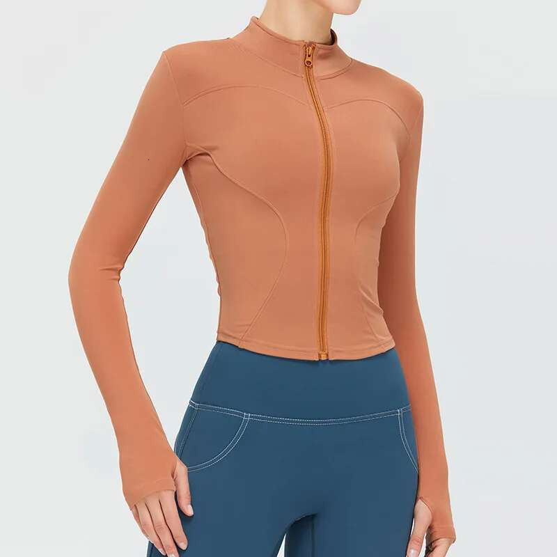 Zipper Long Sleeve Sports Women Fiess Yoga Shirt Gym Top Activewear Running Coats Push Up Workout Clothes Woman Jacket