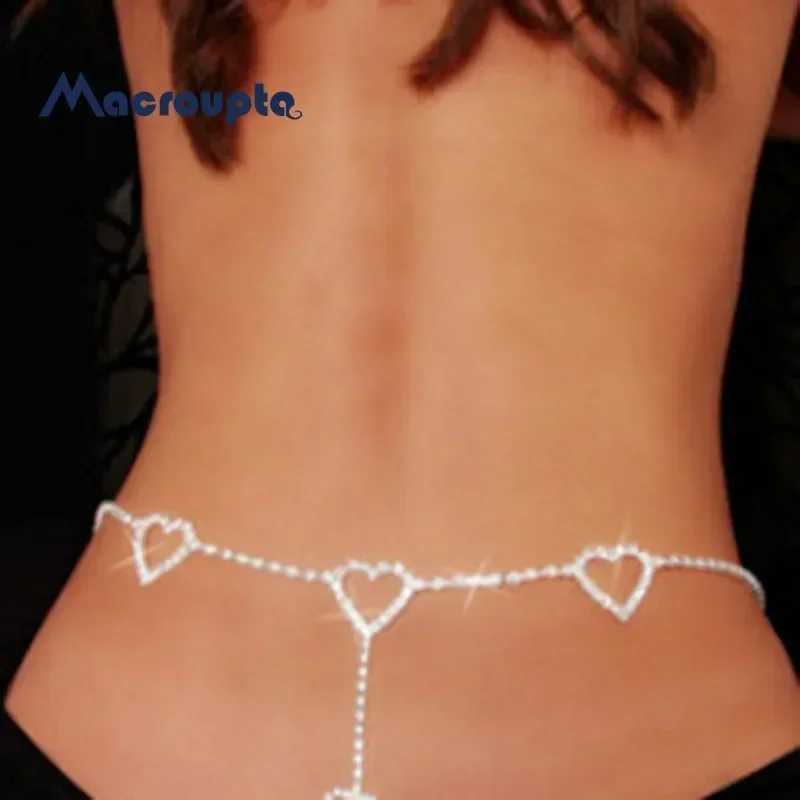 New 90s Retro Sparkling Diamond Waist Chain Cute Sparkling Night Club Disco with Rhinestone to Belt X250410