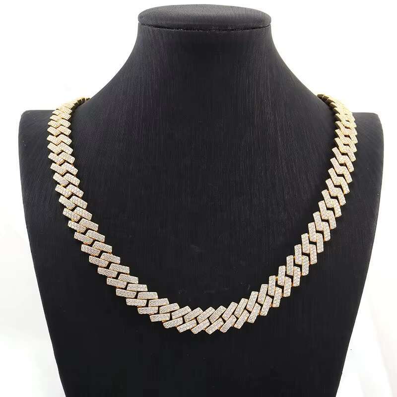 Hip hop Miami Necklace Heavy Moissanite Sier Men's and Women's Cuban Chain
