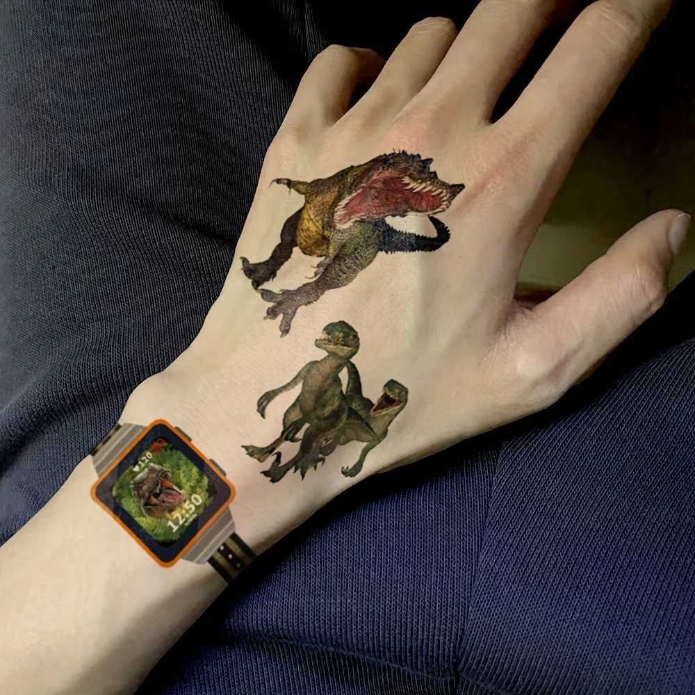 12 3D dinosaur temporary tattoo dinosaur waterproof real T-Rex tattoo stickers boys and girls birthday party discount W250410