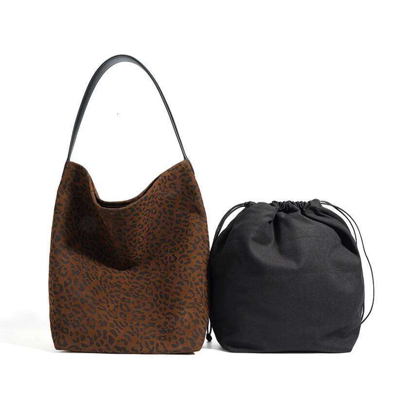 Vintage Women's Bag Suede Frosted Cowhide Bucket Tote Lazy Style Single Shoulder Handbag For Commuting Retro Fashion Work Purse St251110