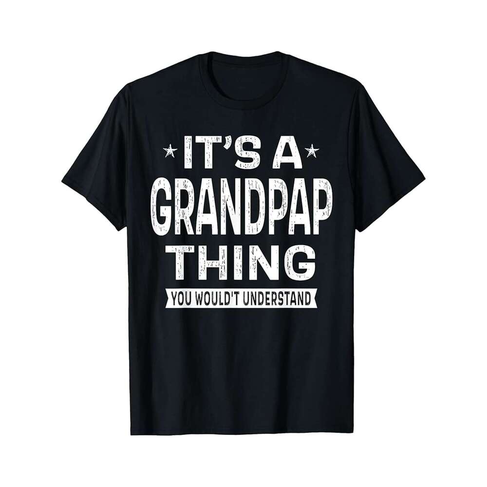 Designer T shirt Funny Grandpa Dinosaur Grandson Men for Fathers Day - 220g T shits