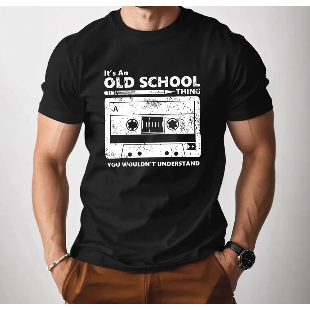 Cross border foreign trade new printed short sleeved T-shirt with cassette tape