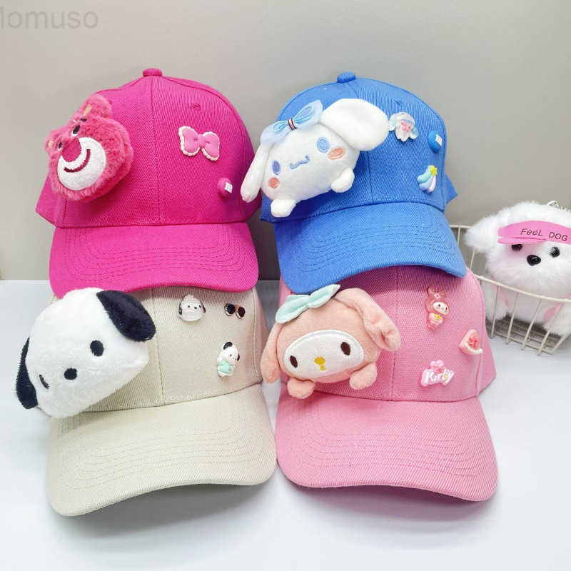 Sanrio New Cute Cartoon Doll Baseball Cap Cinnamoroll My Melody Sun Hat for Children H251110