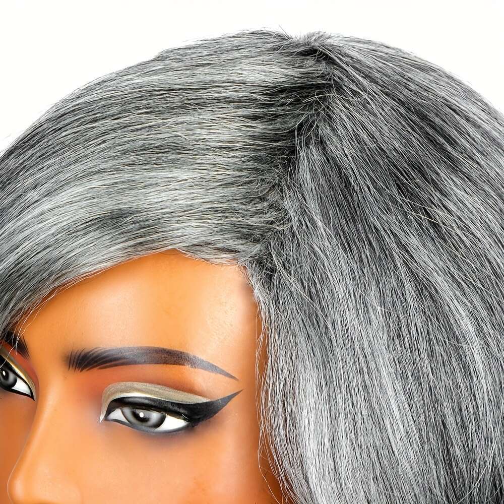 Glueless Bob Wigs Brazilian Remy Human With 180% Density, Natural Body Wave Texture, Non-Lace Rose Net Men Women, Unisex Short Hair Wig For Daily Part