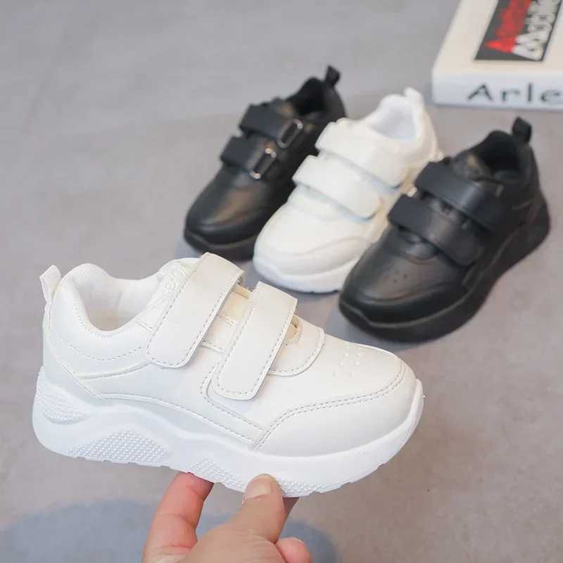 Fashion Solid Childrens Sneakers Boy Waterproof PU Leather Casual Shoes Autumn Girls Skate Shoes Kids Breathable Running ShoesT251110