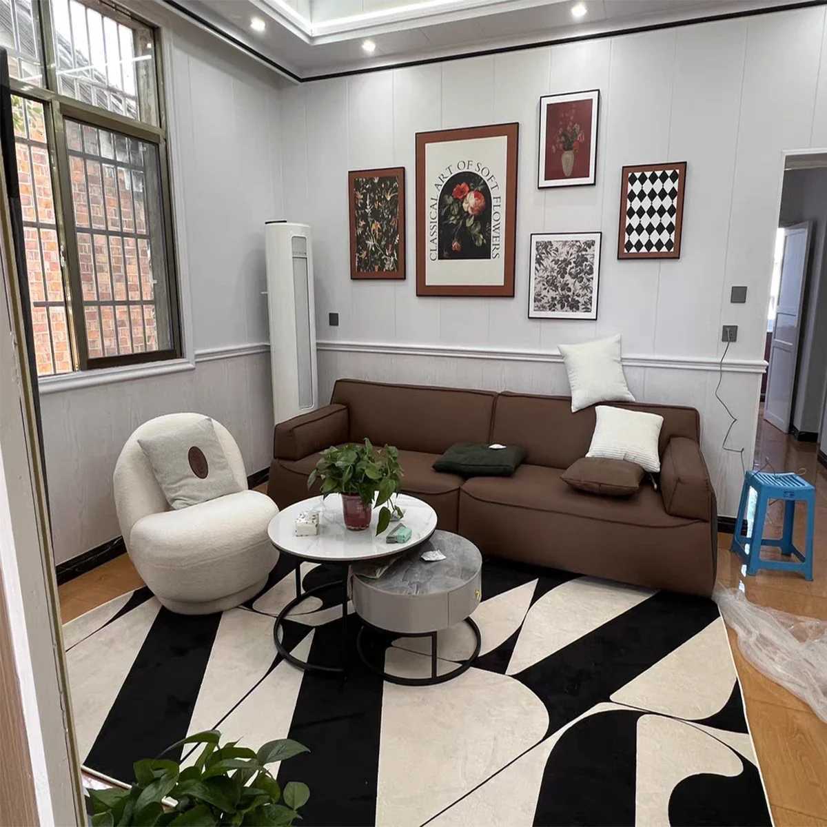 Cream Beige Plush Area Rug Simple Large Soft Carpet for Living Room Bedroom Bathroom Non-Slip Floor Mat Home Decor Y251110