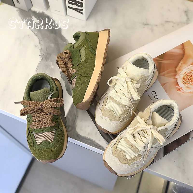 2023 Spring New Kids Sport Sneakers Boys Slip-on Trainers Children Classic Brand Design Chunky Tennis Girls Casual Travel Shoes W251110