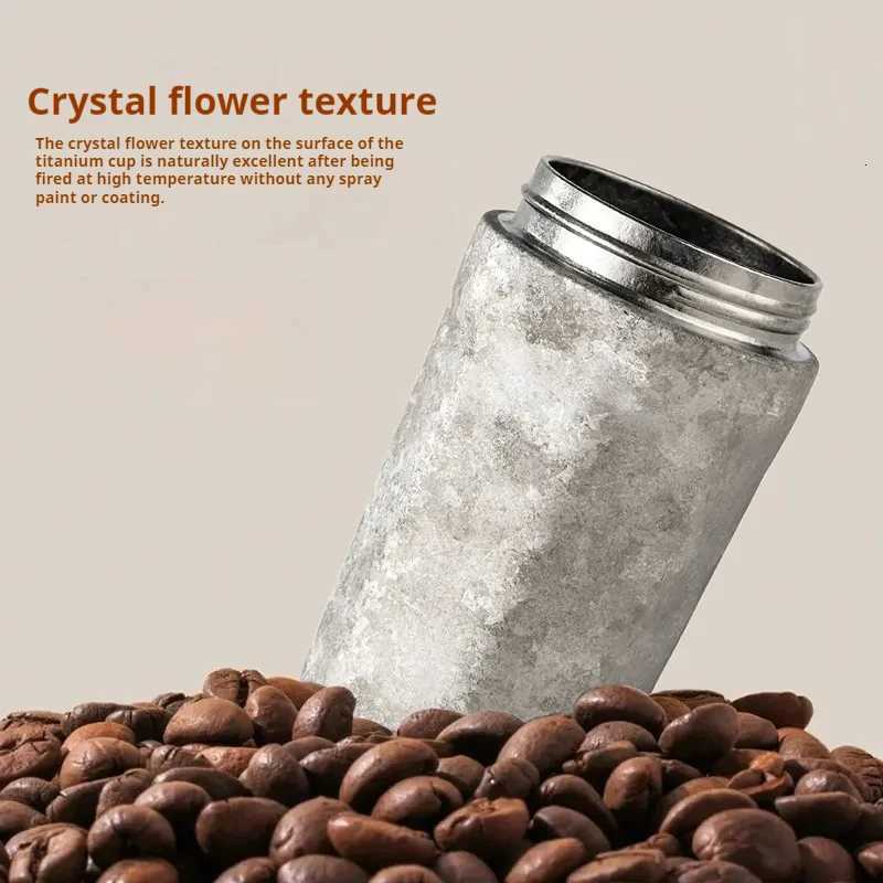 Fashionable cup Double Layer e Titanium Vacuum Flasks e Titanium Coffee Cup High-Value Take-Out Portable High-End Exquisite Accpanying Y251110