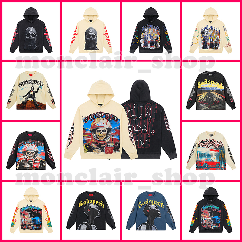mens hoodies designer hoodie classic graphic tee mens hoodies Vintage printed skull hoodie wash water cotton hoodie top quality yy