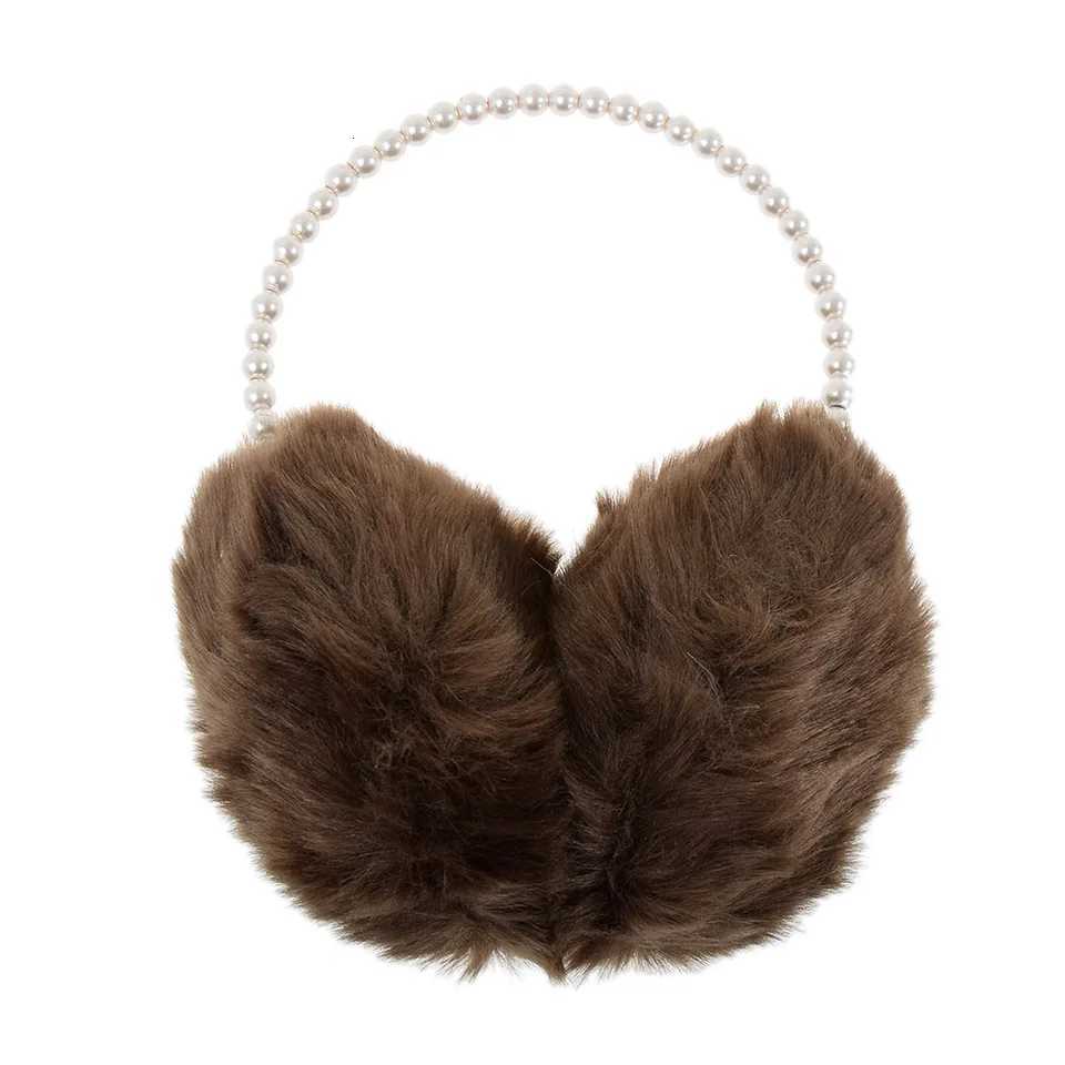 Novelty Pearl Winter Earmuffs Women Fur Earmuff Ear Warmers Girls Imitation Rabbit Plush Warm Ear Muff Ear Hair Accessories W251110