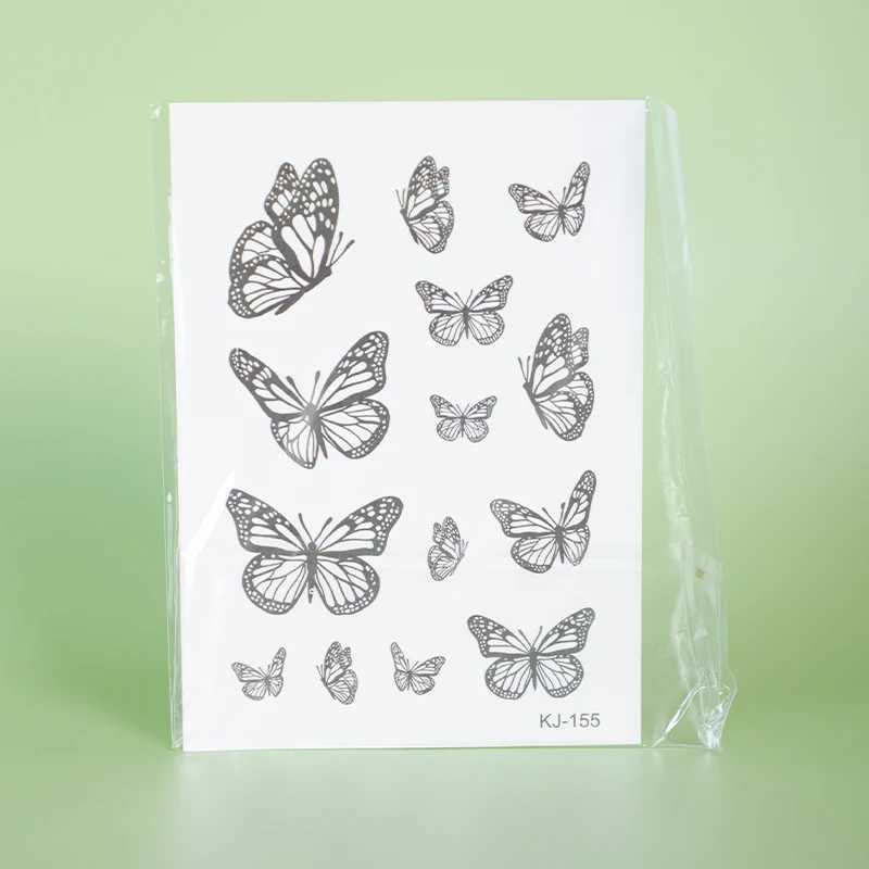 Butterfly 1Pc waterproof temporary tattoo sticker one to two weeks waterproof male and female fake tattoos W250410