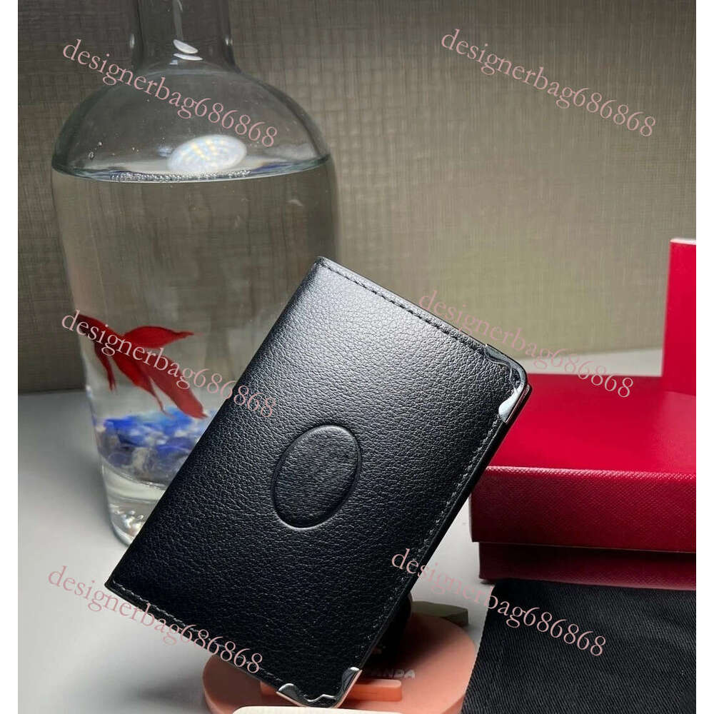 Designer Bag Brand Vertical Business Card Holders Genuine Leather Wallets Handmade Mini Clutches Money Clips Coin Purses Holiday Gifts