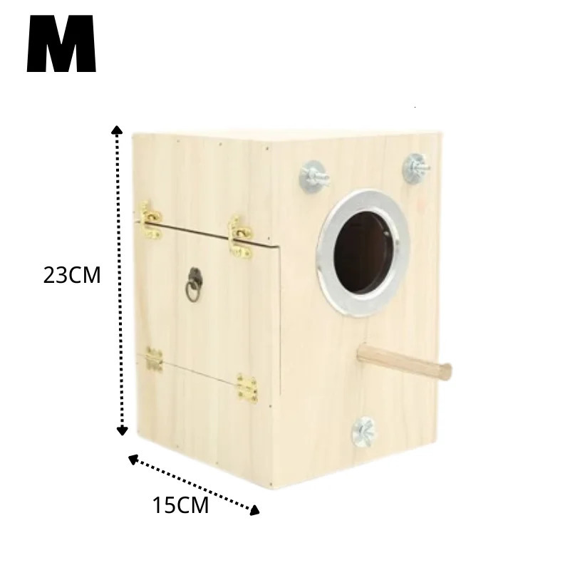 Wooden bird house nest breeding box parrot breeding decorative cage pet accessories home balcony decorative box 250403