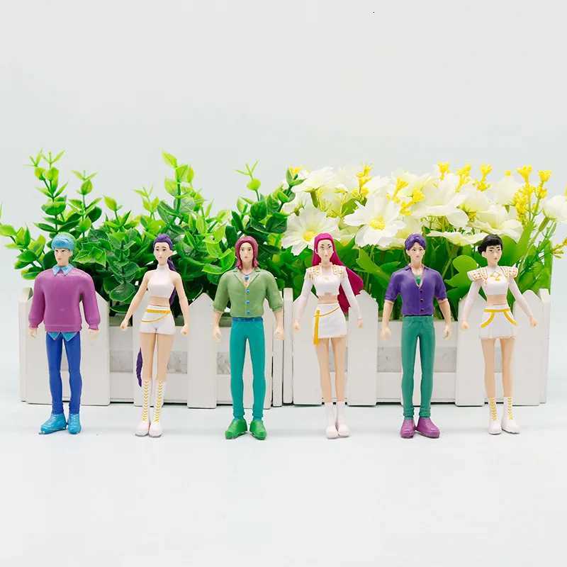 18PCS Anime Kpop Demon Hunters Action Figure Toys Derpys Tiger Ranimeumi Mira Zoey Sussy Figurine Doll for Fans Christmas Gift Z251110