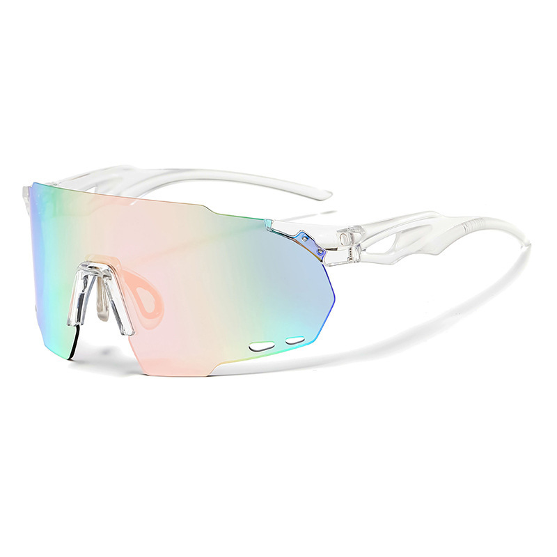 New Fashionable Cross-Border Vibrant Windproof Cycling Sunglasses Outdoor Oversized Frame Photochromic UV-Protective Sports Sunglasses for Women