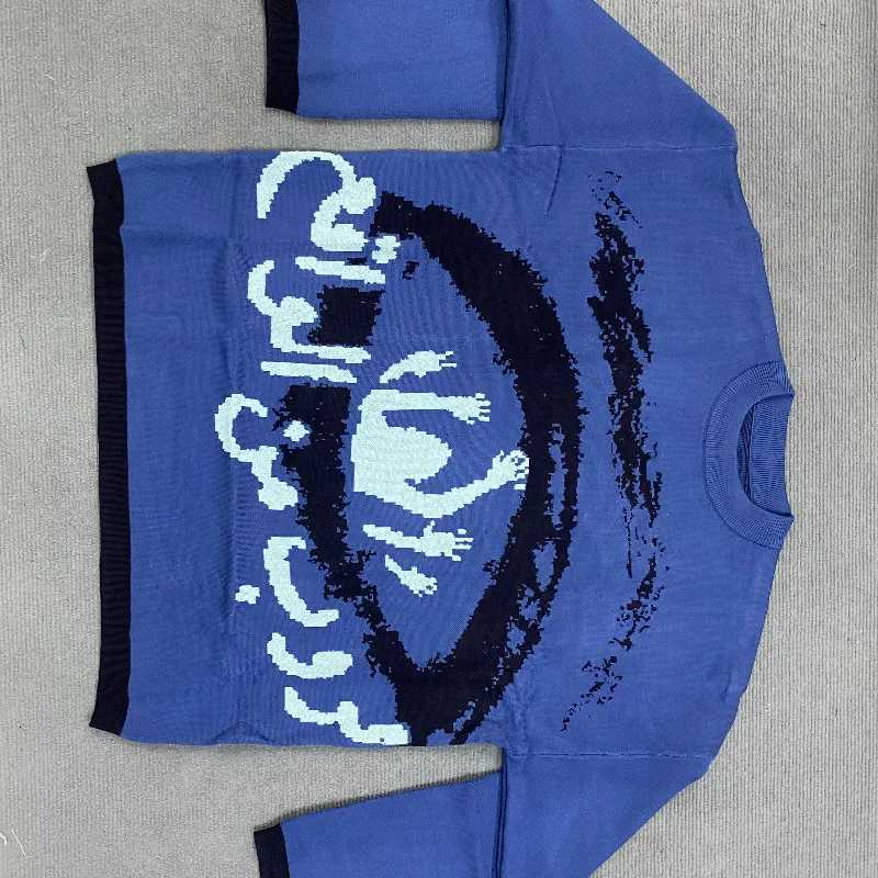 Fashion 2024 New Hip-hop Street Gothic Wool Retro Pullover Sweater Knitted Sweater Mens Womens Y2K Harajuku Punk Sweater Knitwear Y251110