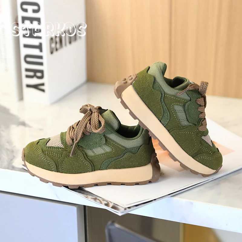 2023 Spring New Kids Sport Sneakers Boys Slip-on Trainers Children Classic Brand Design Chunky Tennis Girls Casual Travel Shoes W251110