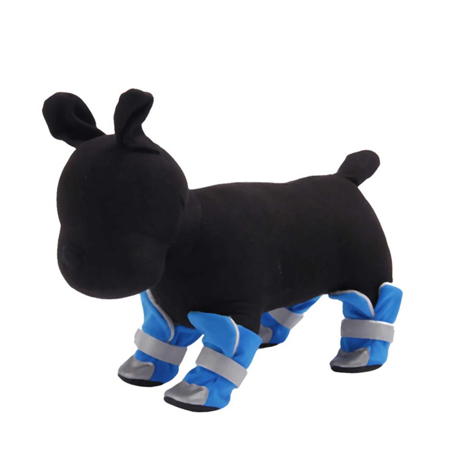 4 pieces of winter dog cotton soft shoes anti slip shoes reflective dog and puppy shoes Pomeranian Teddy Bixiong soft soled pet boots T2504010
